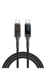 Wiwu Titan Serisi Type-C to Type-C PD 100W LED Şarj ve Data Kablosu 1.2M Siyah Wiwu
