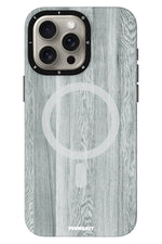 Youngkit Wood Forest iPhone 15 Pro Max Magsafe Uyumlu Kılıf Gri Youngkit