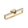 Apple Watch Uyumlu Kordon Süsü Charm Zircon Heart - Gold