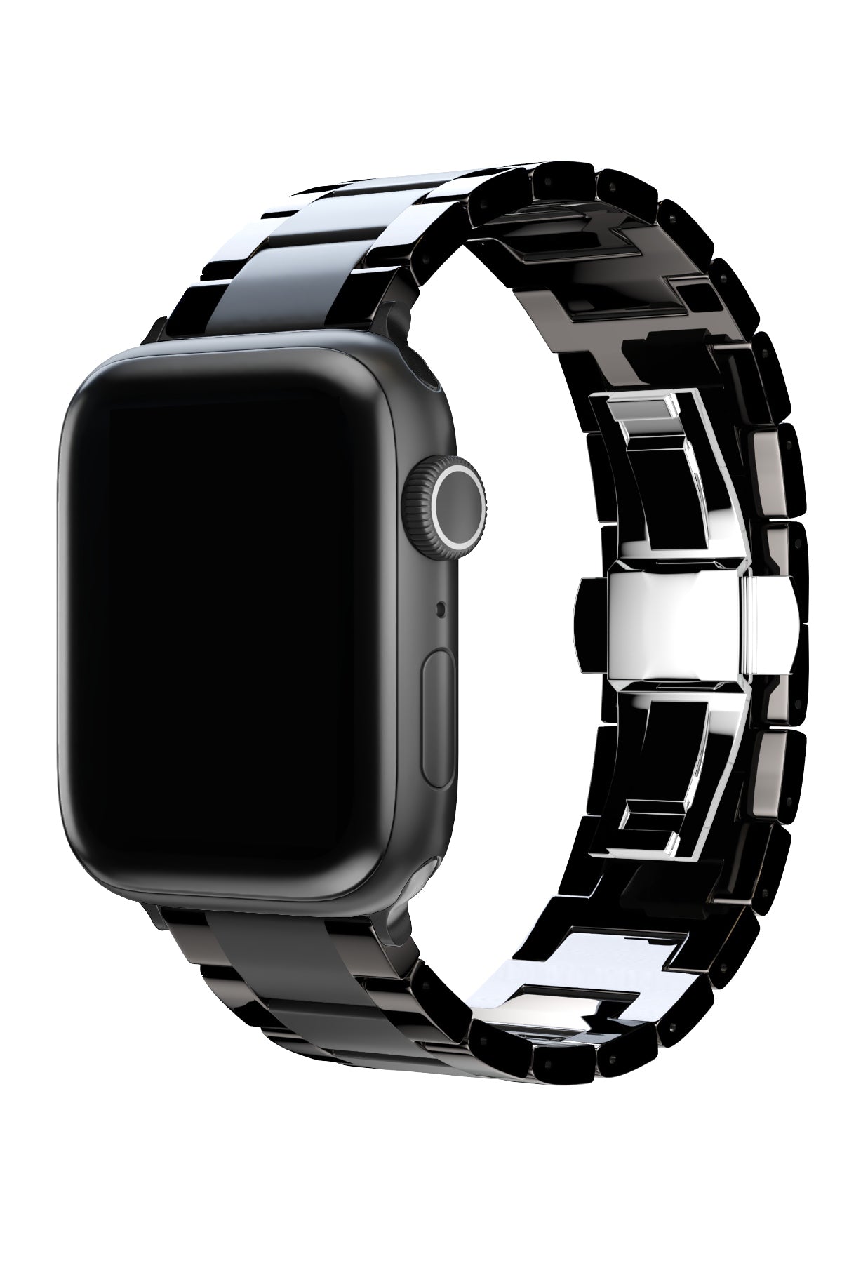 Apple Watch Uyumlu Mat Parlak Seramik Loop Kordon Siyah  bikordon