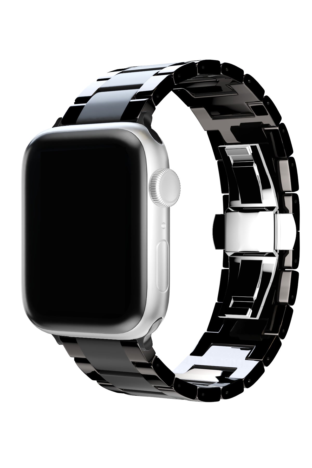 Apple Watch Uyumlu Mat Parlak Seramik Loop Kordon Siyah  bikordon