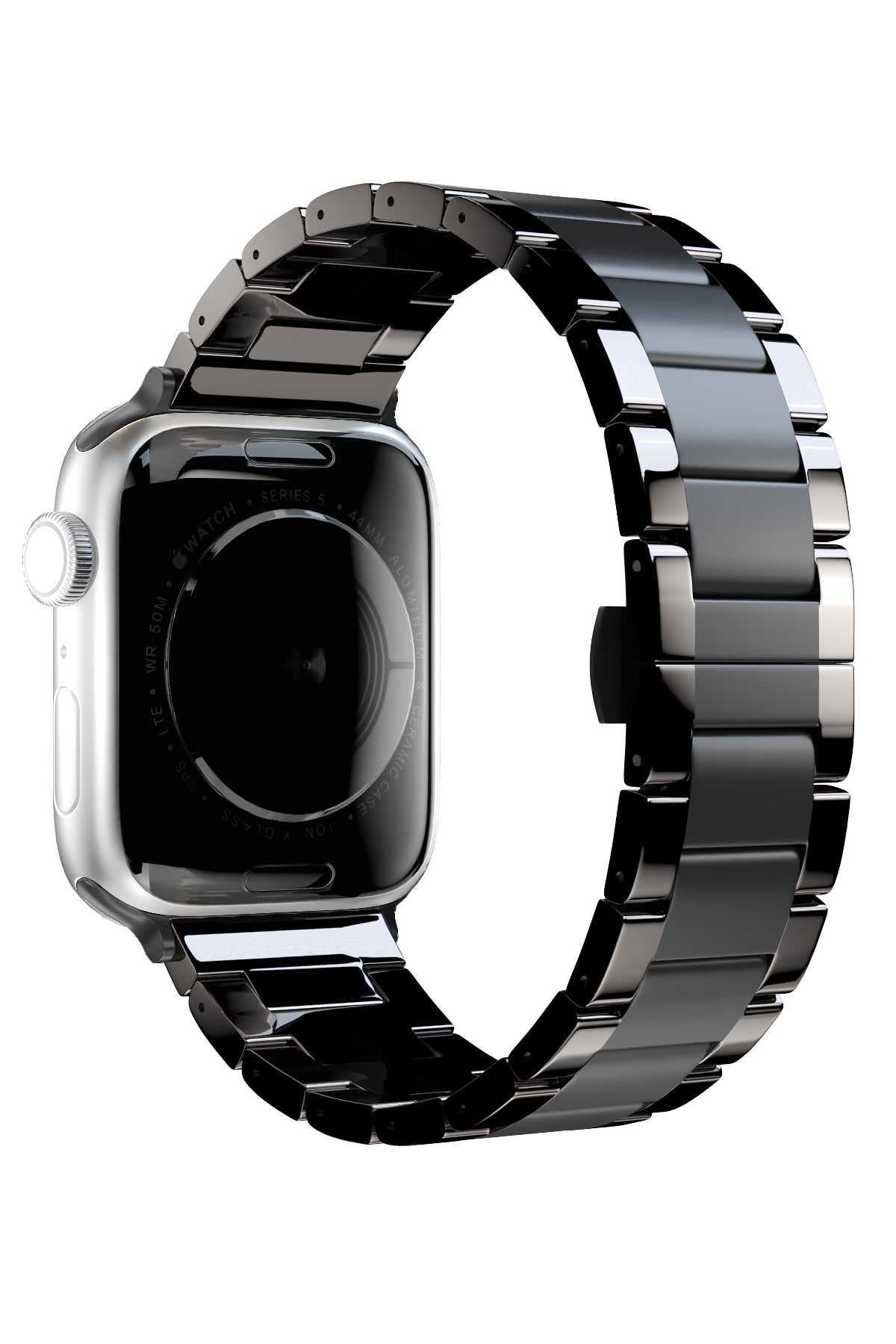 Apple Watch Uyumlu Mat Parlak Seramik Loop Kordon Siyah  bikordon