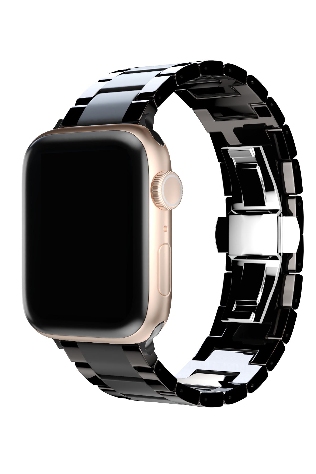 Apple Watch Uyumlu Mat Parlak Seramik Loop Kordon Siyah  bikordon