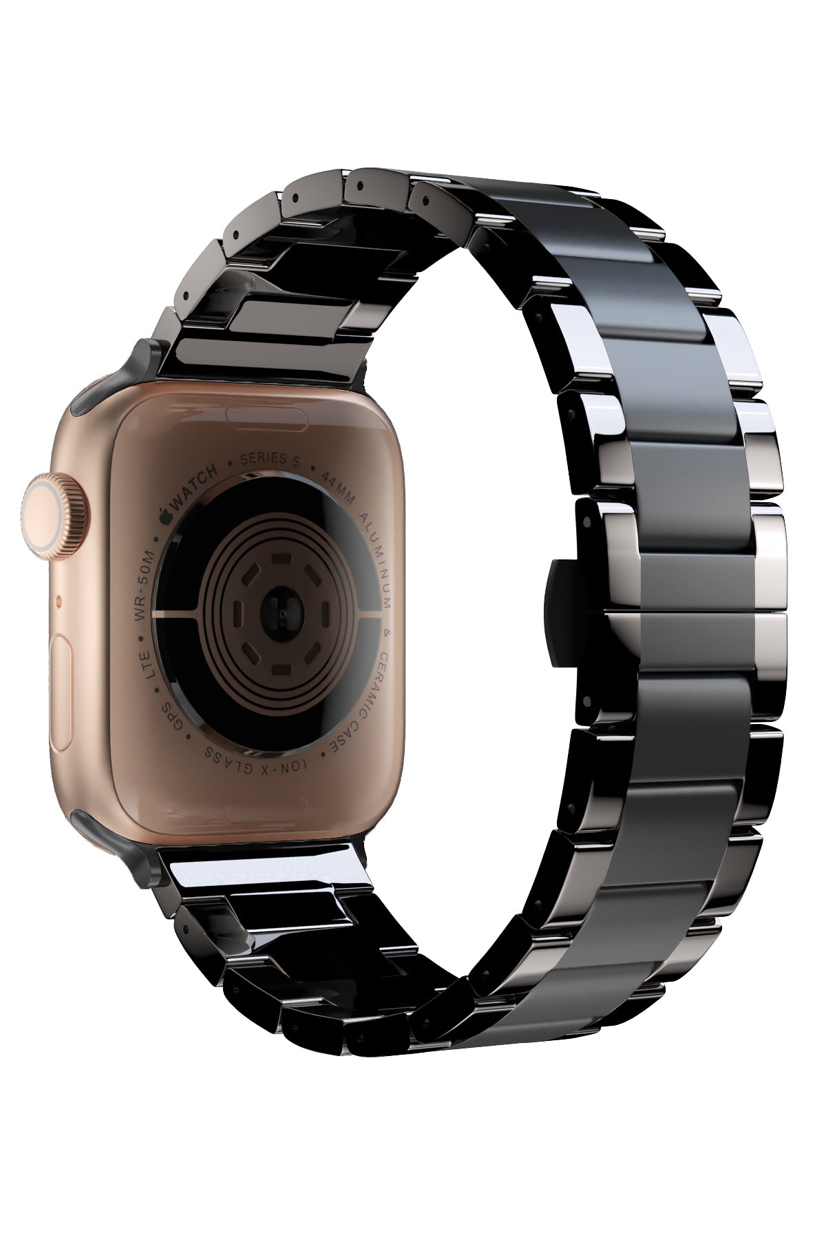 Apple Watch Uyumlu Mat Parlak Seramik Loop Kordon Siyah  bikordon