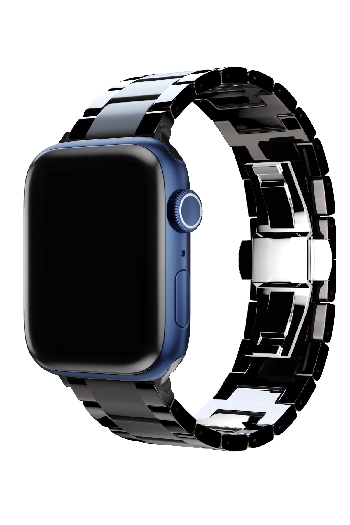 Apple Watch Uyumlu Mat Parlak Seramik Loop Kordon Siyah  bikordon