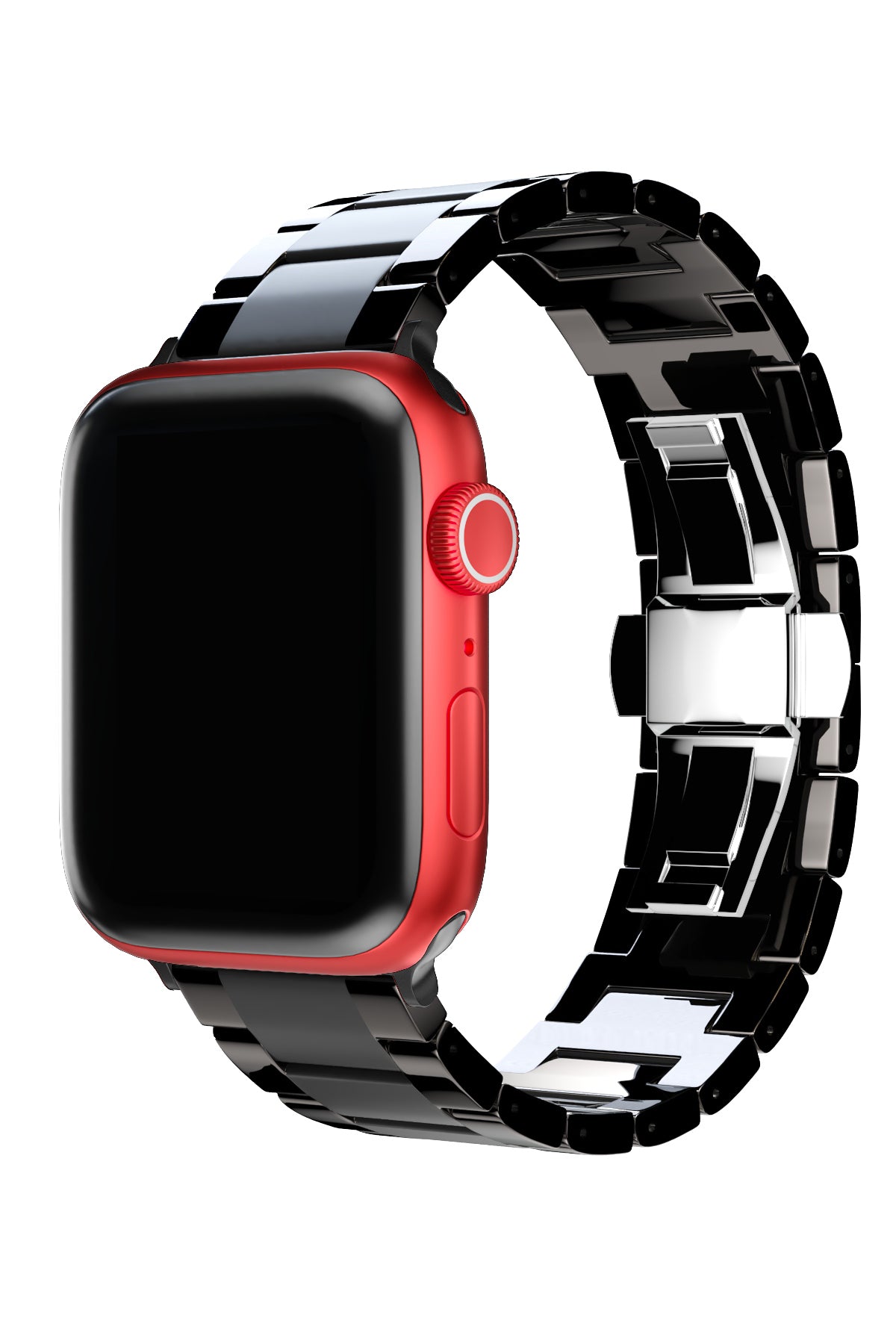 Apple Watch Uyumlu Mat Parlak Seramik Loop Kordon Siyah  bikordon