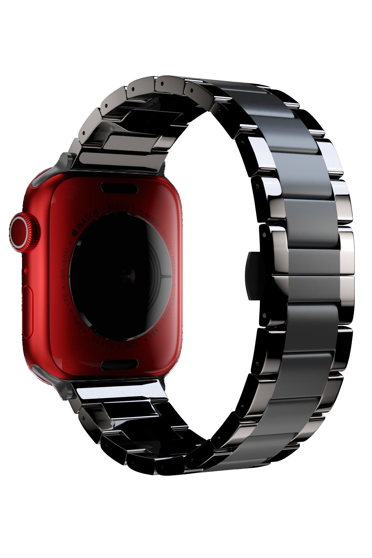 Apple Watch Uyumlu Mat Parlak Seramik Loop Kordon Siyah  bikordon