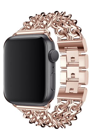 Apple Watch Uyumlu Çelik Zincir Loop Kordon Rose Gold