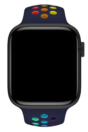 Apple Watch Uyumlu Silikon Delikli Spor Kordon İndigo