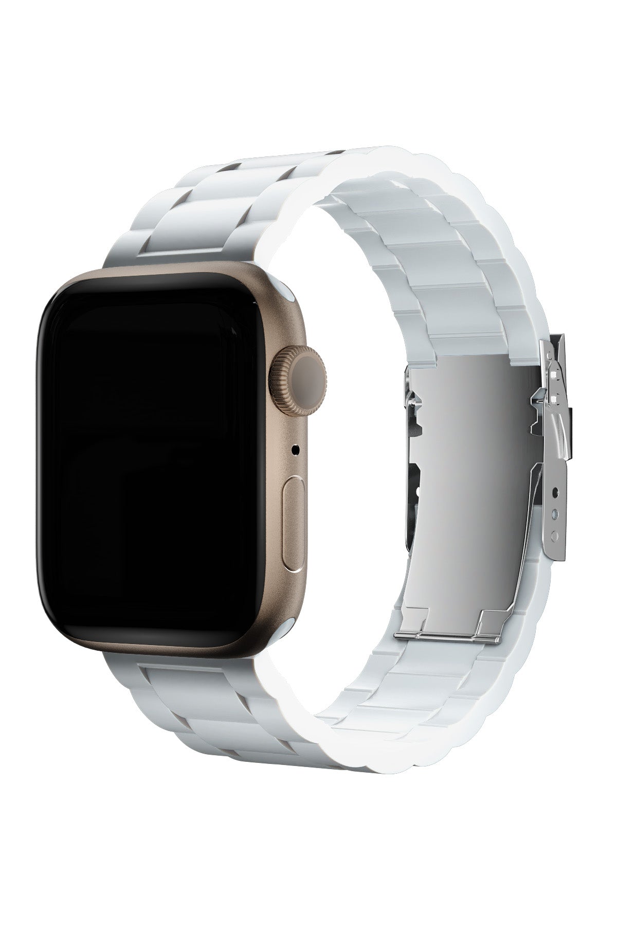 Apple Watch Uyumlu Soft Buckle Silikon Kordon Pearl  bikordon