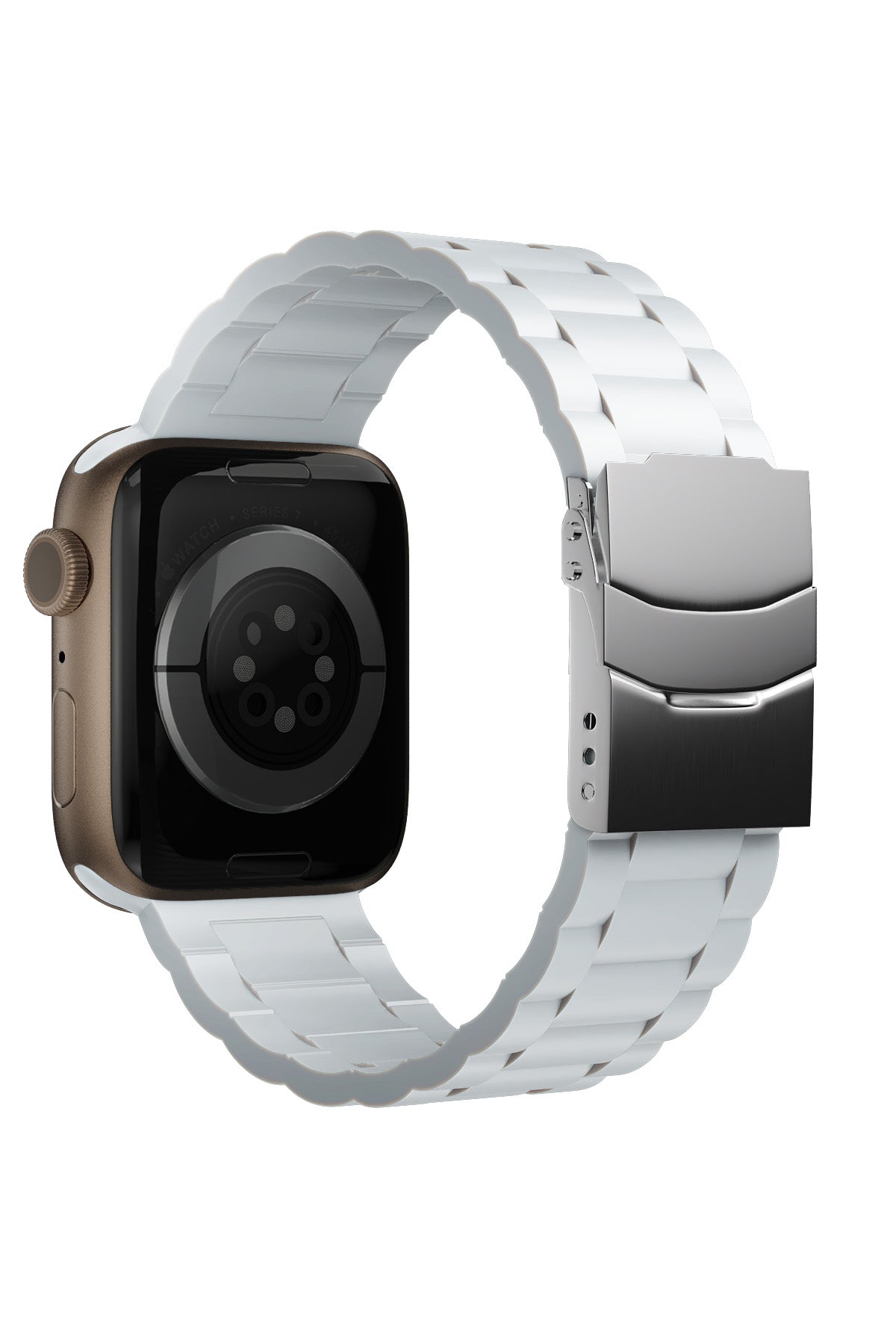 Apple Watch Uyumlu Soft Buckle Silikon Kordon Pearl  bikordon