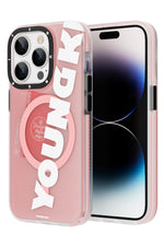 Youngkit Binfen iPhone 14 Pro Magsafe Pembe Kılıf Youngkit