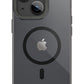 Youngkit Glaze iPhone 14 Plus Şeffaf Kılıf Siyah Kamera Çerçeveli
