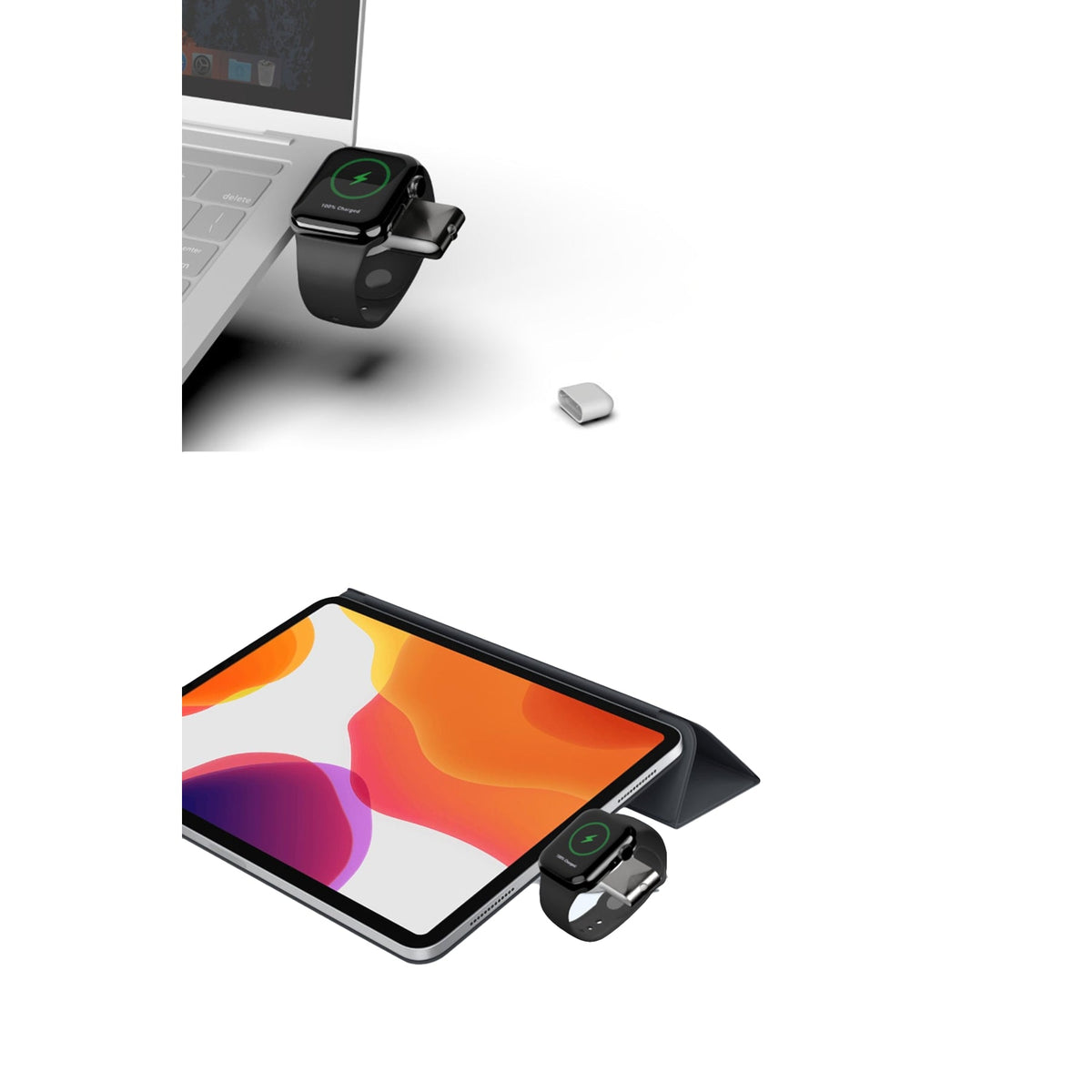 Apple Watch Uyumlu 2in1 Manyetik Taşınabilir Şarj Cihazı  bikordon