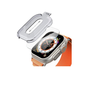 Apple Watch Ultra Uyumlu 49mm Şeffaf Ekran Koruyucu Uygulama Aparatlı  bikordon