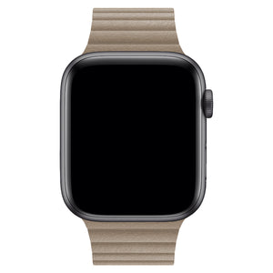 Apple Watch Uyumlu Deri Loop Kordon Bej  bikordon