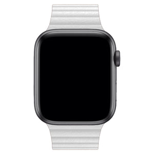 Apple Watch Uyumlu Deri Loop Kordon Beyaz  bikordon
