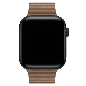 Apple Watch Uyumlu Deri Loop Kordon BurlyWood  bikordon