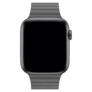 Apple Watch Uyumlu Deri Loop Kordon Gri  bikordon