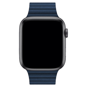 Apple Watch Uyumlu Deri Loop Kordon Lacivert  bikordon