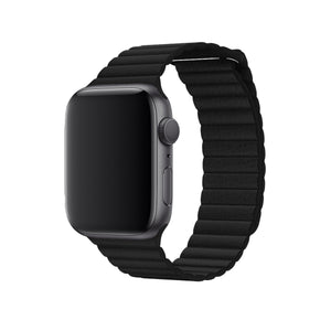 Apple Watch Uyumlu Deri Loop Kordon Siyah  bikordon
