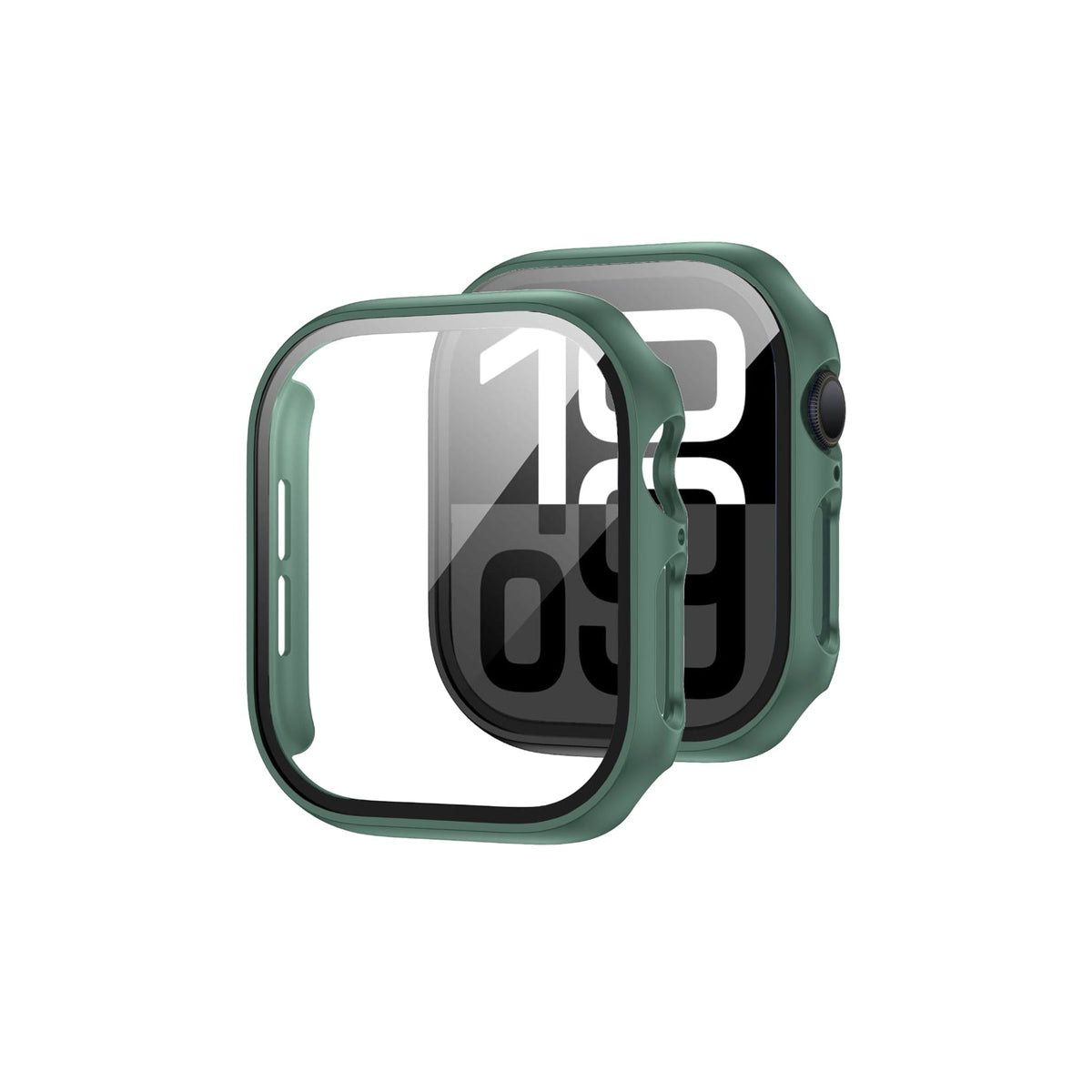 Apple Watch Uyumlu Ekran Koruyucu Çam Yeşili Renkli Kasa  bikordon