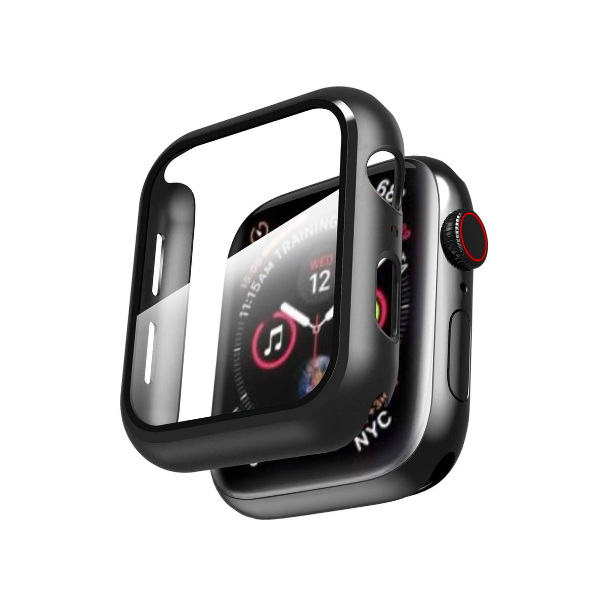 Apple Watch Uyumlu Ekran Koruyucu Kasa Siyah  bikordon
