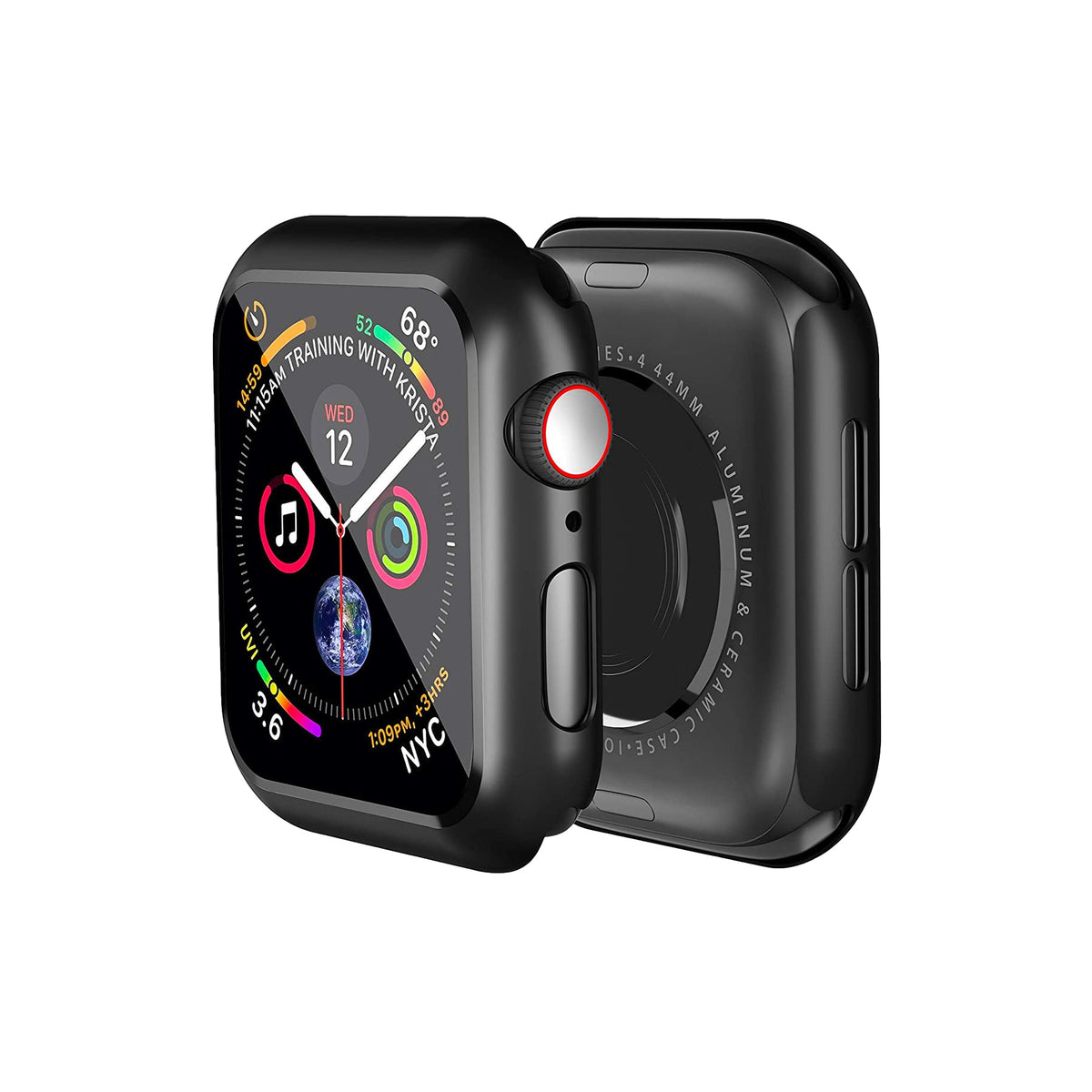 Apple Watch Uyumlu Ekran Koruyucu Kasa Siyah  bikordon