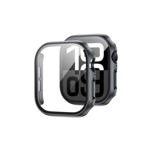 Apple Watch Uyumlu Ekran Koruyucu Koyu Gri Renkli Kasa  bikordon