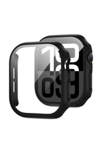Apple Watch Uyumlu Ekran Koruyucu Koyu Siyah Renkli Kasa  bikordon