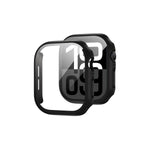 Apple Watch Uyumlu Ekran Koruyucu Koyu Siyah Renkli Kasa  bikordon