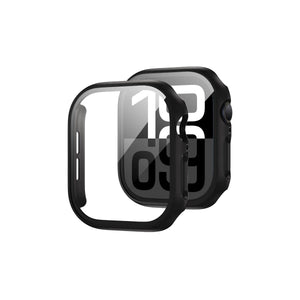 Apple Watch Uyumlu Ekran Koruyucu Koyu Siyah Renkli Kasa  bikordon