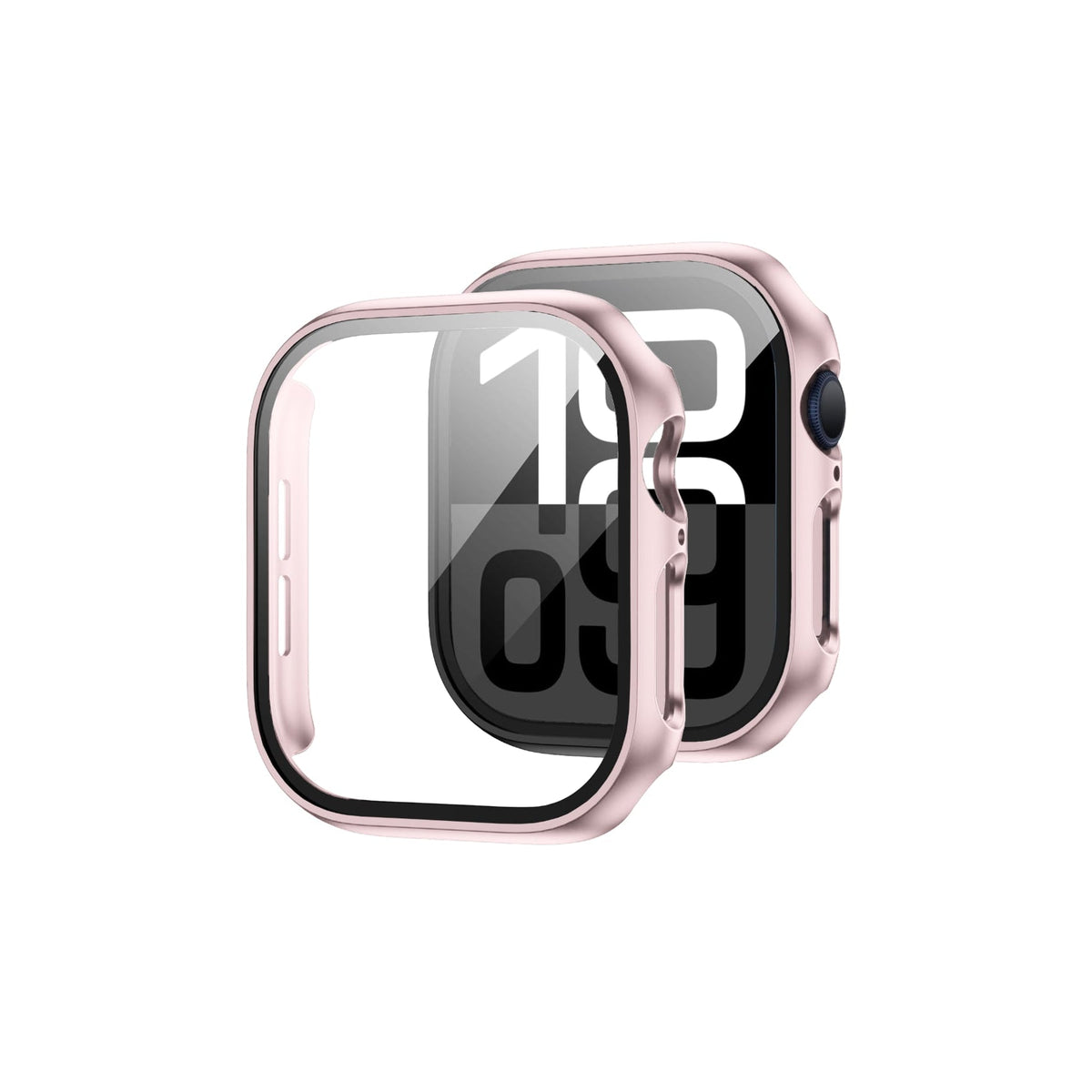 Apple Watch Uyumlu Ekran Koruyucu Pembe Renkli Kasa  bikordon