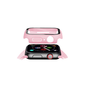 Apple Watch Uyumlu Ekran Koruyucu Ciklet Pembe Renkli Kasa  bikordon