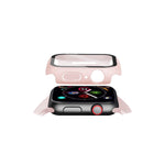 Apple Watch Uyumlu Ekran Koruyucu Kum Pembe Renkli Kasa  bikordon