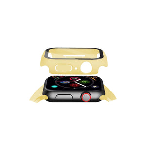 Apple Watch Uyumlu Ekran Koruyucu Sarı Renkli Kasa  bikordon