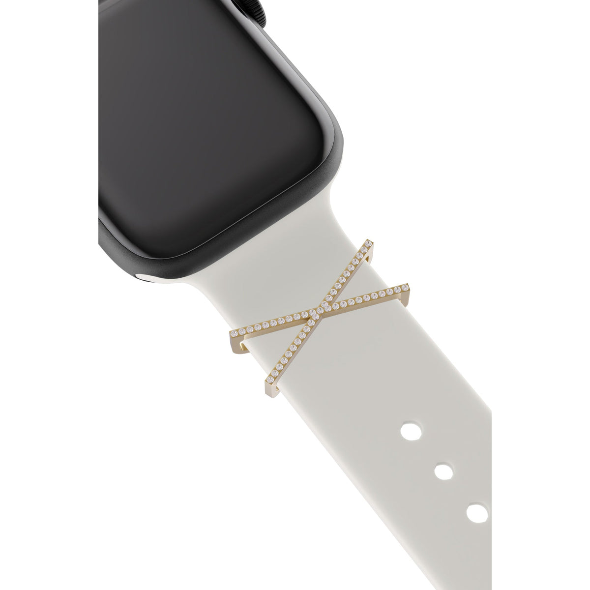 Apple Watch Uyumlu Kordon Süsü Charm Zircon Cross  bikordon