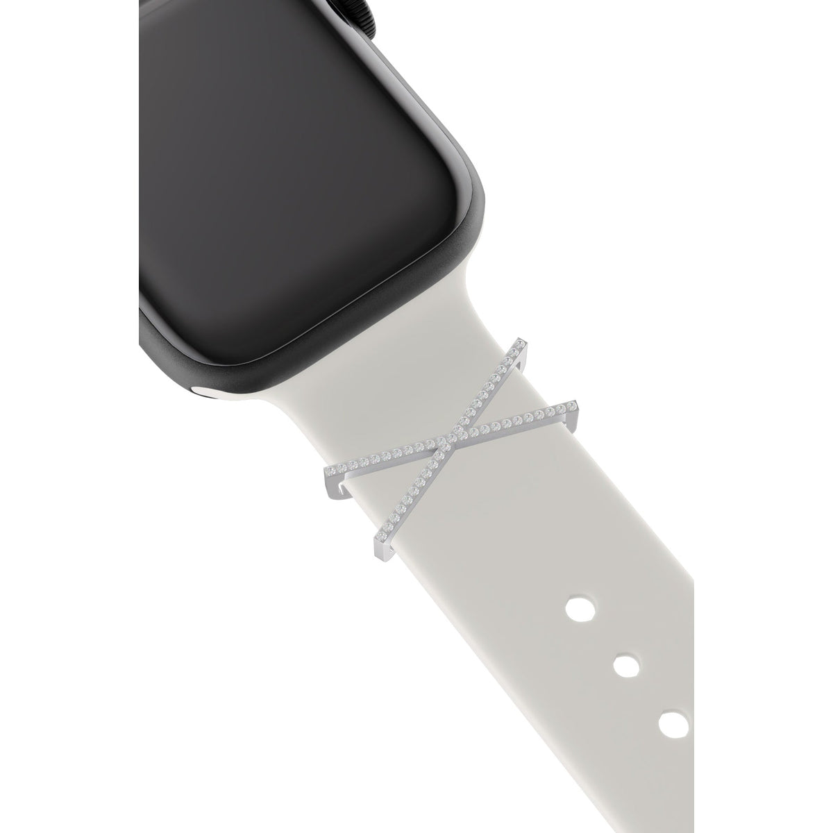 Apple Watch Uyumlu Kordon Süsü Charm Zircon Cross  bikordon