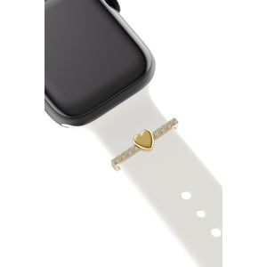 Apple Watch Uyumlu Kordon Süsü Charm Zircon Heart  bikordon