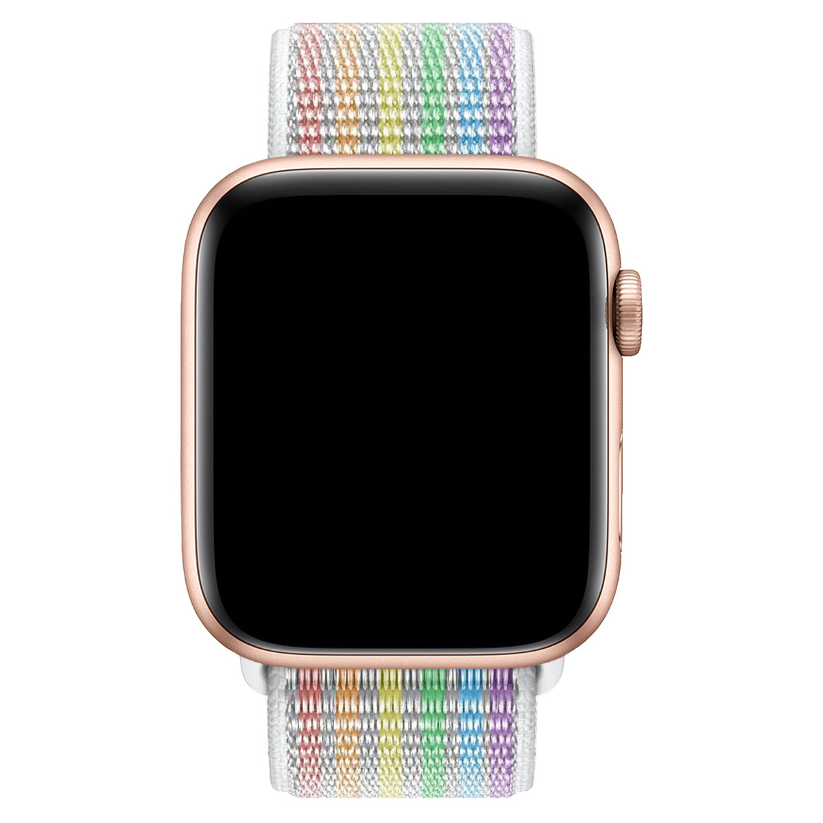 Apple Watch Uyumlu Spor Loop Kordon Beyaz Gökkuşağı  bikordon