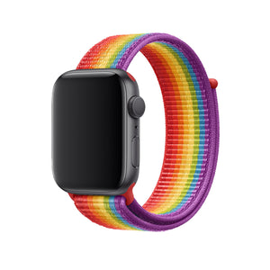 Apple Watch Uyumlu Spor Loop Kordon Gökkuşağı  bikordon