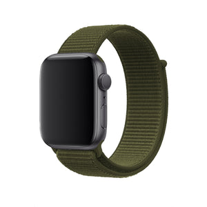 Apple Watch Uyumlu Spor Loop Kordon Haki  bikordon