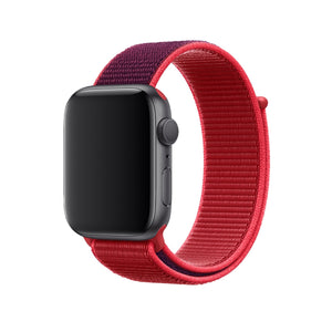 Apple Watch Uyumlu Spor Loop Kordon Karmen Kırmızı  bikordon