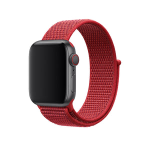 Apple Watch Uyumlu Spor Loop Kordon Kırmızı  bikordon