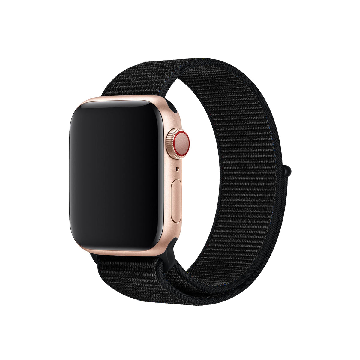 Apple Watch Uyumlu Spor Loop Kordon Siyah  bikordon
