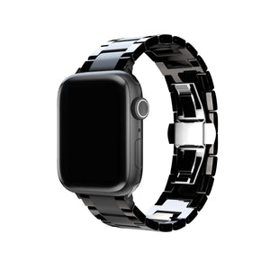 Apple Watch Uyumlu Mat Parlak Seramik Loop Kordon Siyah  bikordon
