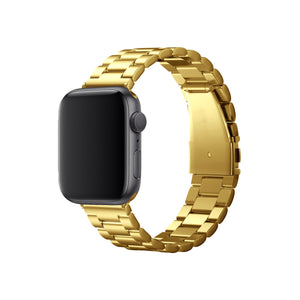 Apple Watch Uyumlu Üç Bakla Çelik Loop Kordon Altın  bikordon
