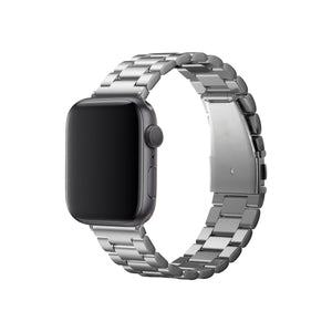 Apple Watch Uyumlu Üç Bakla Çelik Loop Kordon Gümüş Gri  bikordon