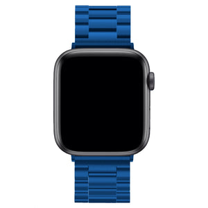 Apple Watch Uyumlu Üç Bakla Çelik Loop Kordon Mavi  bikordon