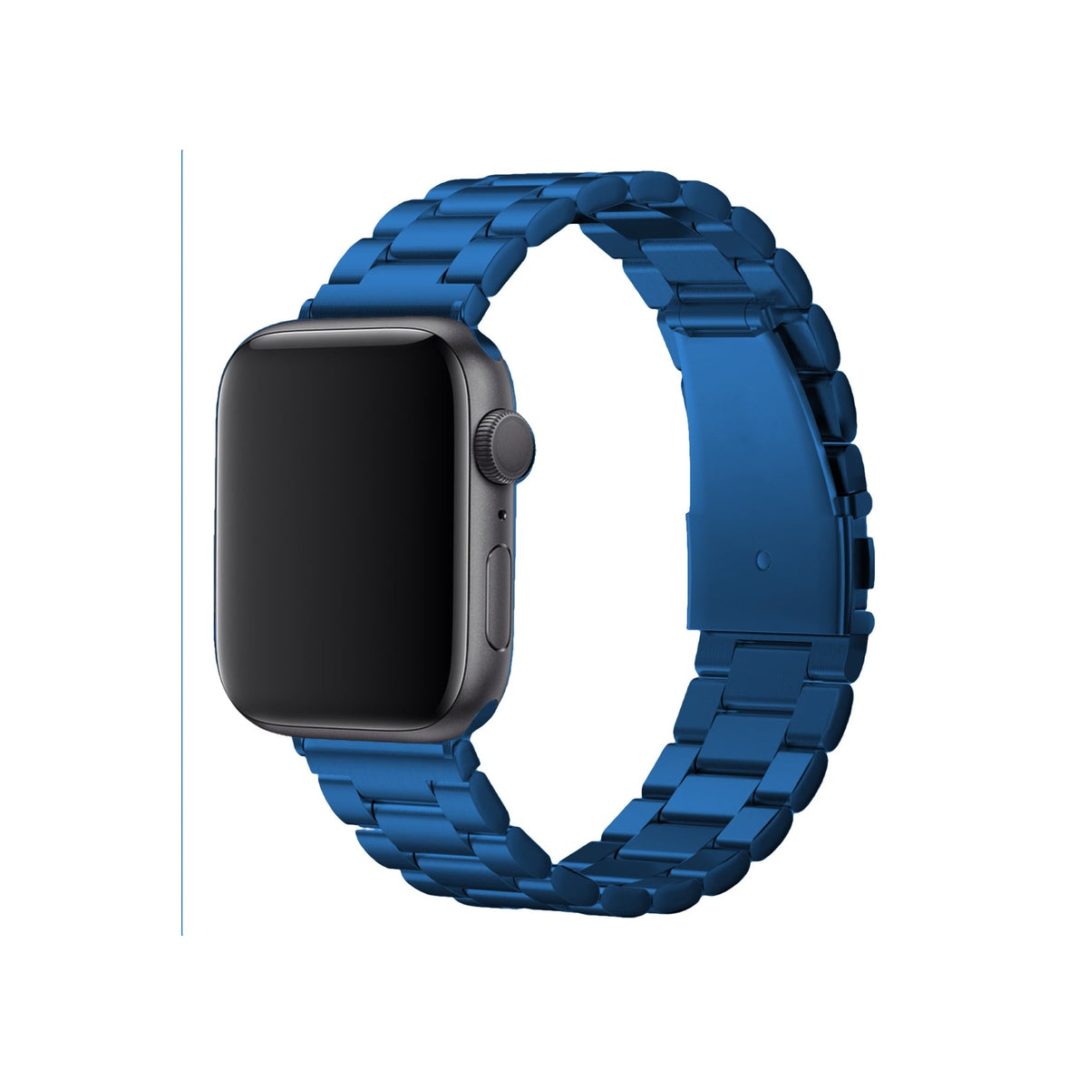 Apple Watch Uyumlu Üç Bakla Çelik Loop Kordon Mavi  bikordon